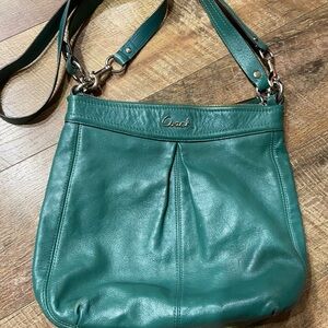 Coach Green Leather Shoulder/Crossbody Bag